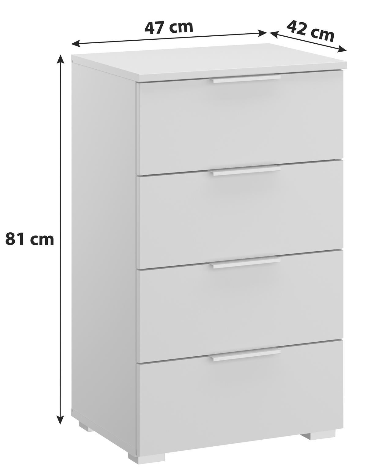 Comodă ALABAMA - gri deschis, Modern, material pe bază de lemn (47/81/42cm)