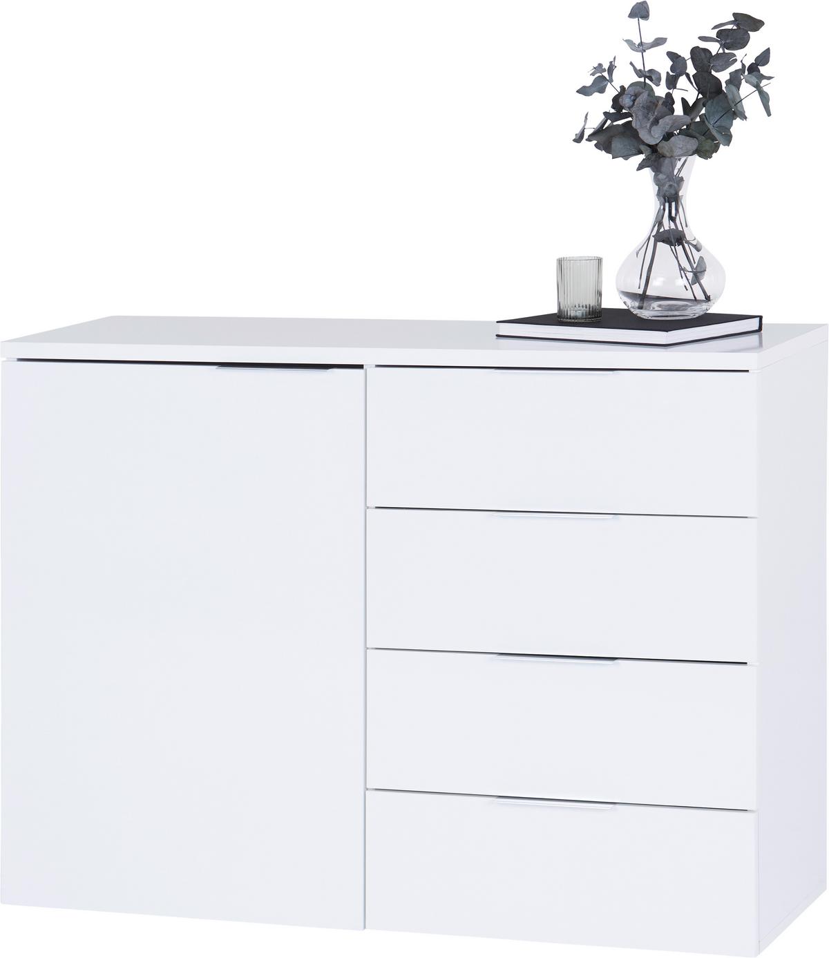 Komoda Split 2, Bela - siva/bela, Moderno, les (120/89/43cm) - Mömax