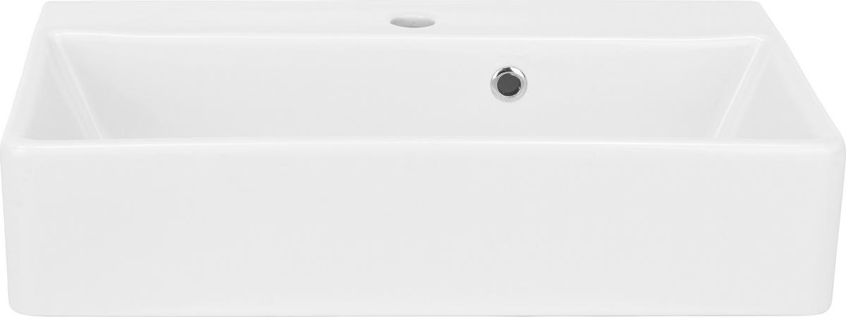 Waschbecken Weiß - Weiß, Keramik (60/13/35cm) - Mömax