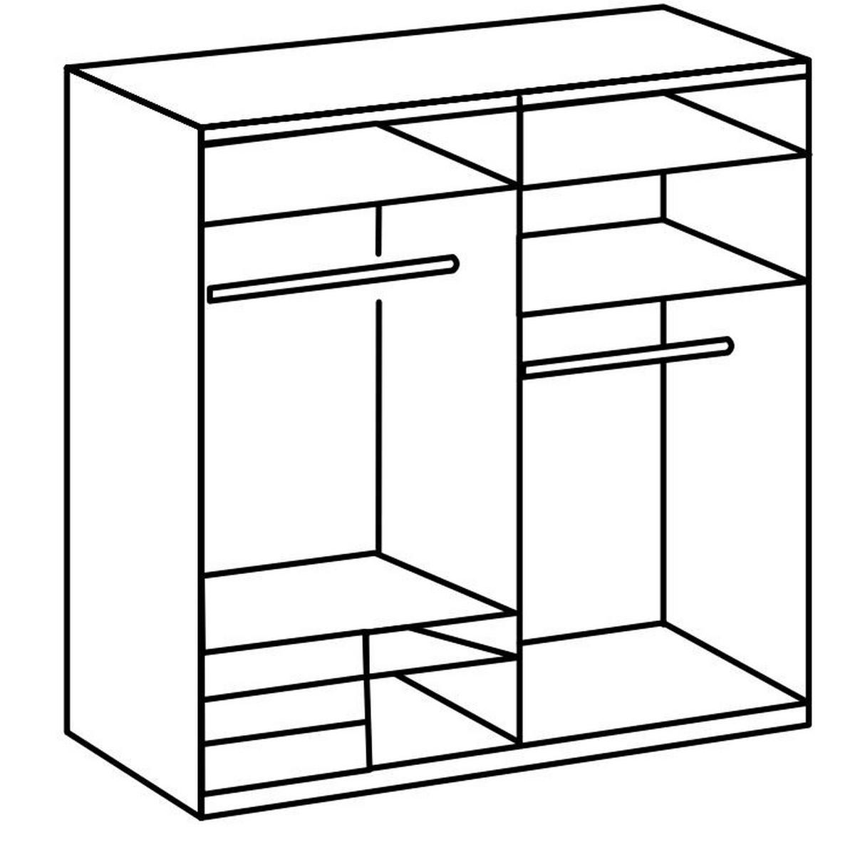 Ormar S Kliznim Vratima Level 36c - siva/boje hrasta, Moderno, drvni materijal (200/236/65cm) - Modern Living