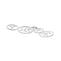 Deckenleuchte Groovy Weiß max. 37 Watt - Weiß, Design, Metall (95,5/40/6,5cm) - Trio Leuchten