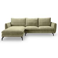 Ecksofa Toronto Grün - Schwarz/Grün, Basics, Holz/Textil (165/259cm) - MID.YOU