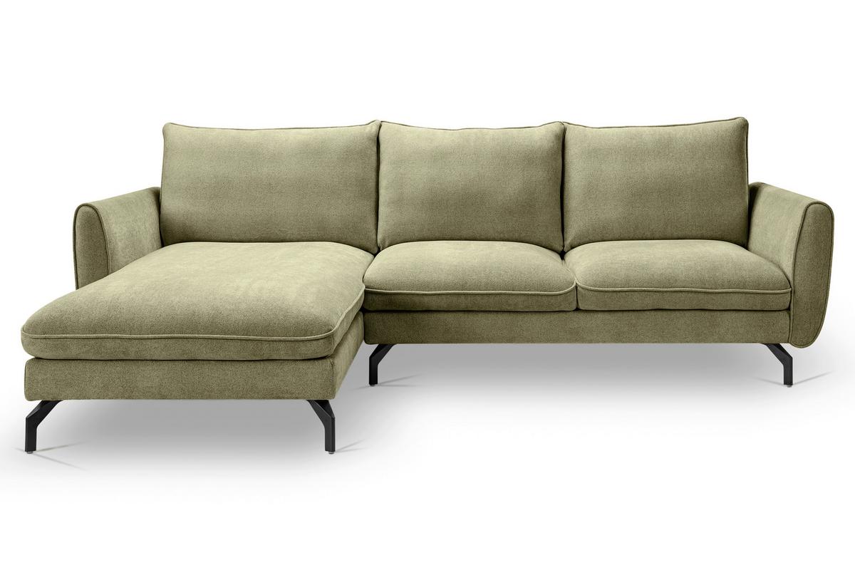 Ecksofa Toronto Grün - Schwarz/Grün, Basics, Holz/Textil (165/259cm) - MID.YOU