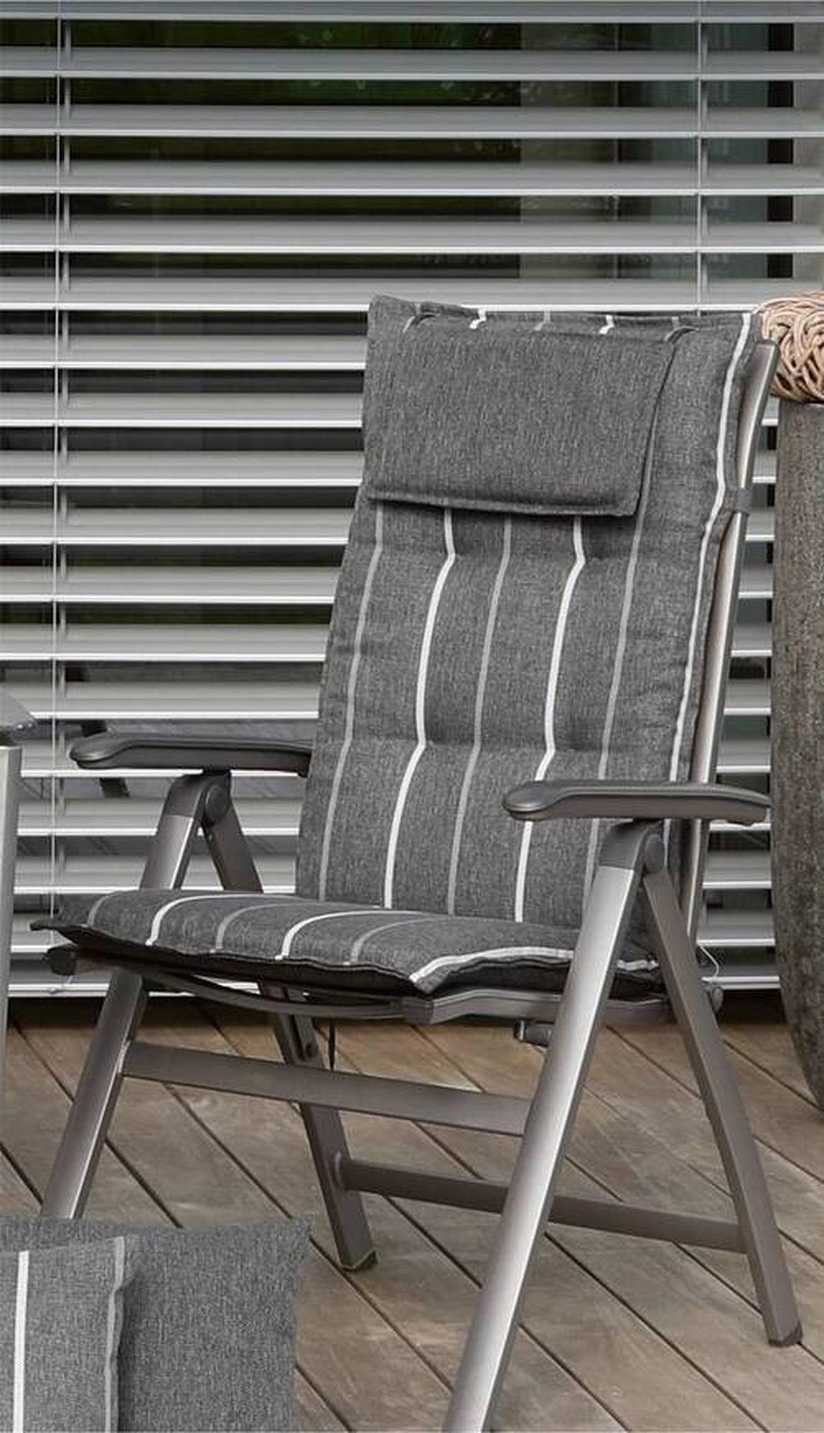 PODUSZKA NA FOTEL 23524 - antracytowy/szary, Design, tkanina (50/7/120cm) - Mömax