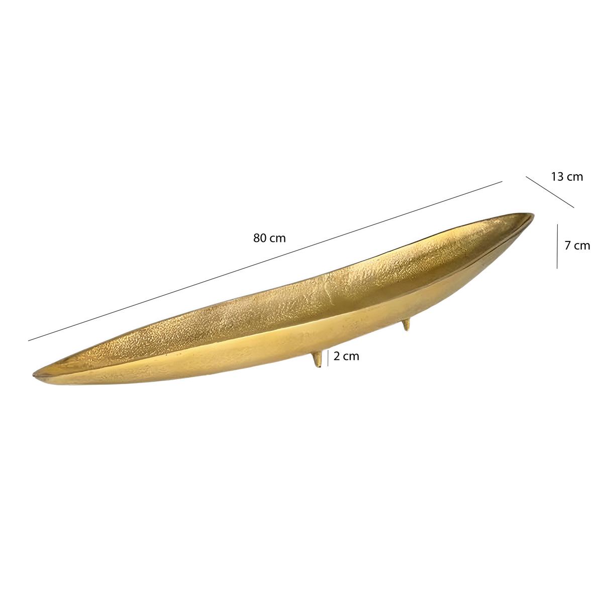 Dekoschale Wl7.567 - Goldfarben, Design, Metall (80/13/7cm) - Livetastic