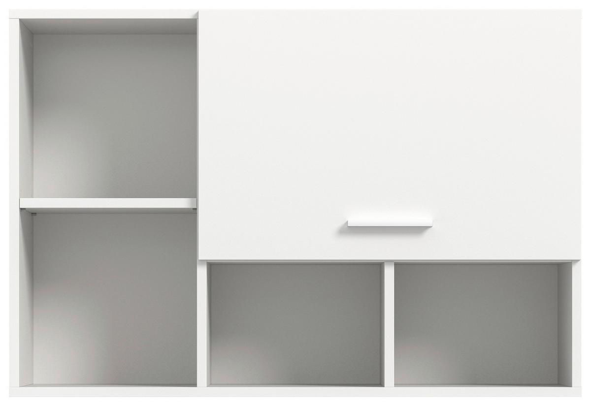 Hängeschrank Free Weiß - Silberfarben/Weiß, Basics, Holzwerkstoff/Kunststoff (95/64/34cm) - MID.YOU