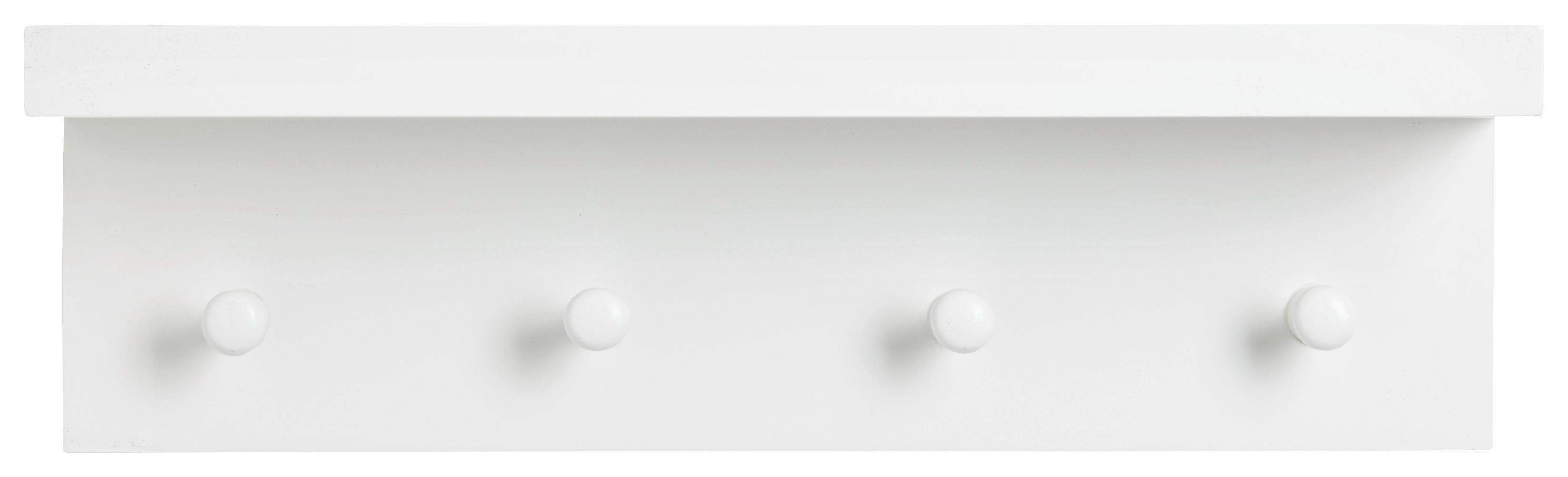 Zidna Vješalica Benny - bijela, Moderno, drvni materijal (40/12/10cm) - Modern Living