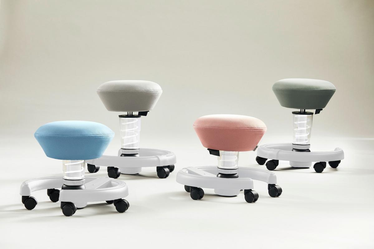 STOŁEK BIUROWY AERIS SWOPPSTER - biały/szary, Konventionell, tworzywo sztuczne/metal (48/32-47,5/48cm) - Aeris