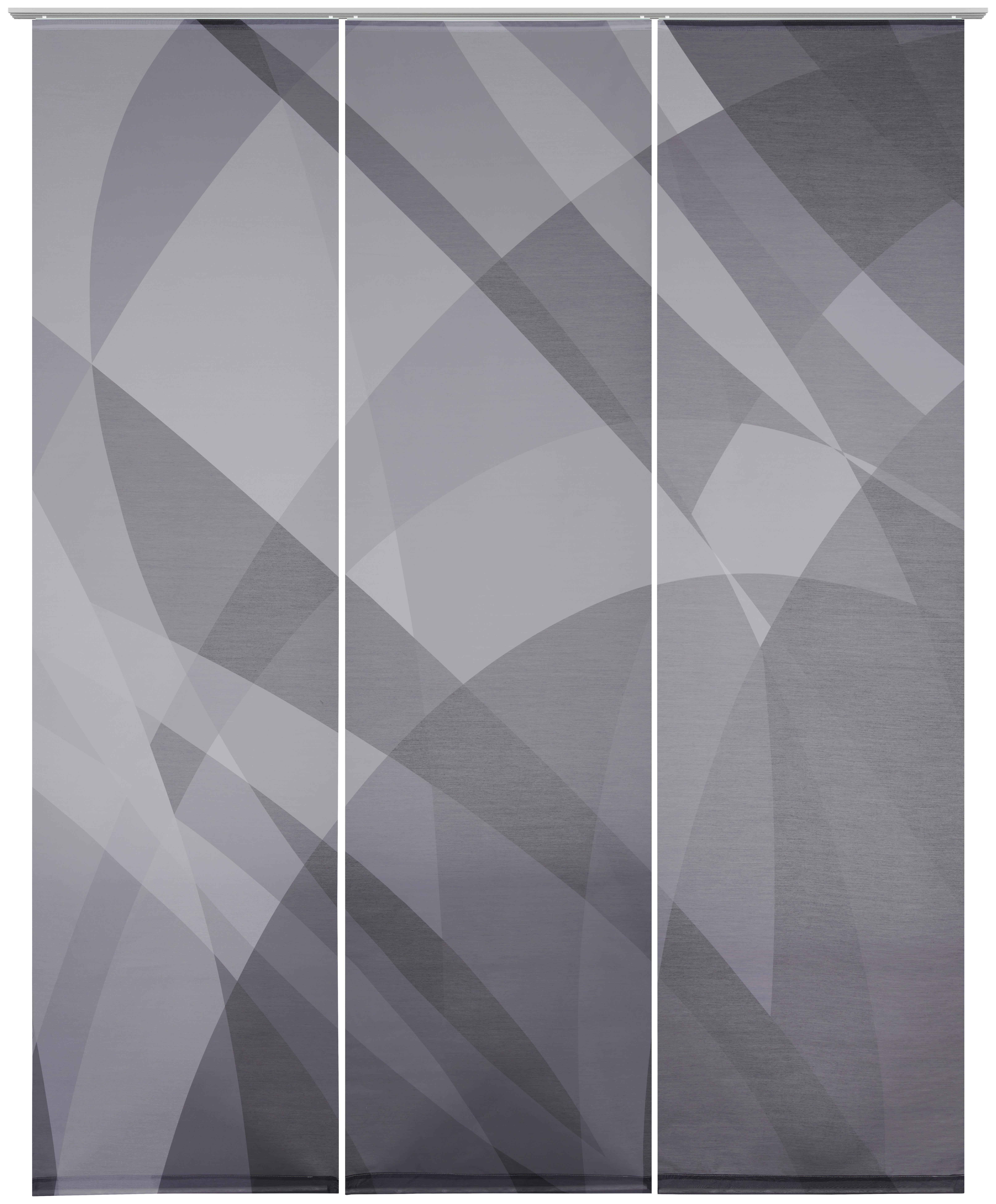 ZASŁONA PANELOWA KALEIDO - antracytowy/kolor srebrny, Design, tkanina (60/245cm) - Novel