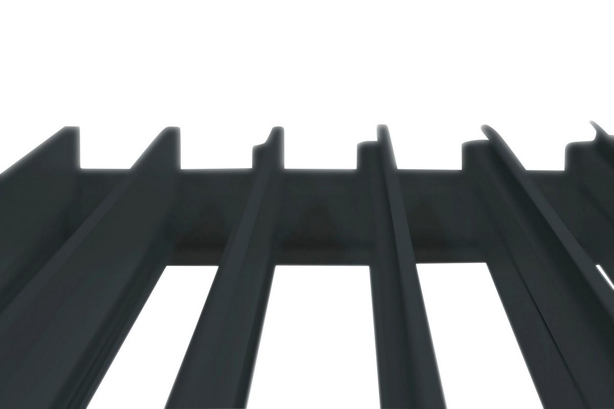 Pergola Deluxe ca. 300x250x300 cm Schwarz - Anthrazit, MODERN, Metall (300cm) - Gardenson