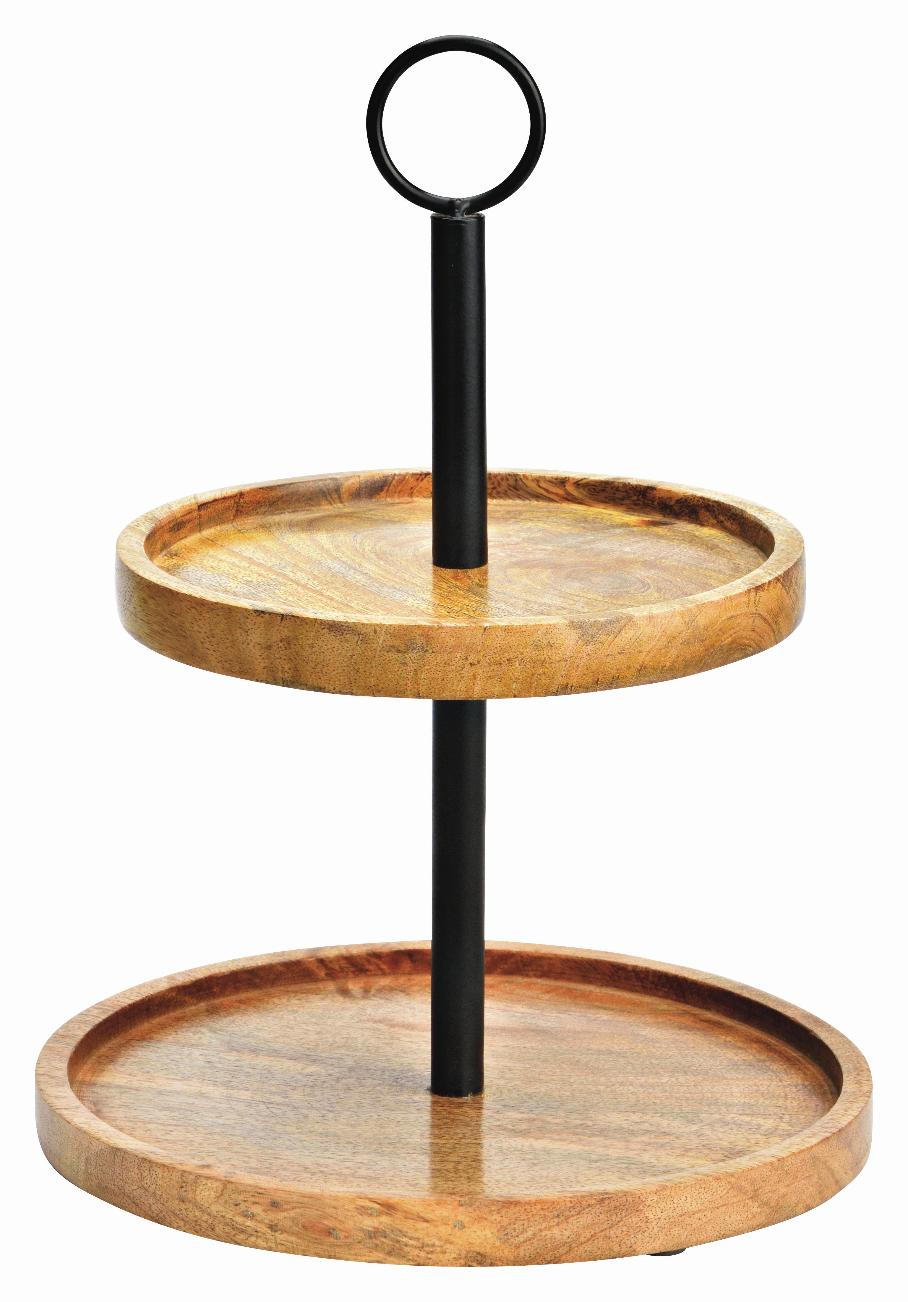 ETAŻERKA 10038492 ETAGERE 2 EBENEN - brązowy, Basics, metal (25,0/31,0/25,0cm)