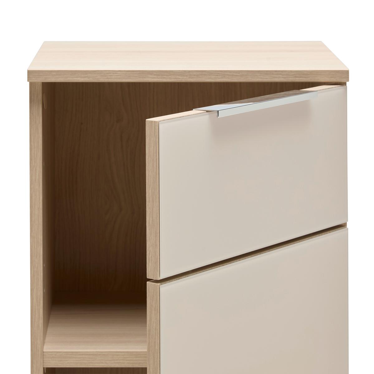 Schranksystem Siena Kaschmir/Eichefarben - Kaschmir/Chromfarben, MODERN, Holzwerkstoff/Metall (40/110/38cm) - Mömax