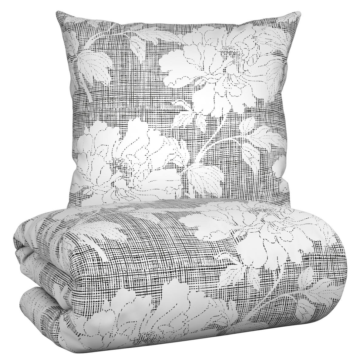BETTWÄSCHESET GUNDI XXL - Weiss/Schwarz, Romantik / Landhaus, Textil (200/210cm) - Mömax