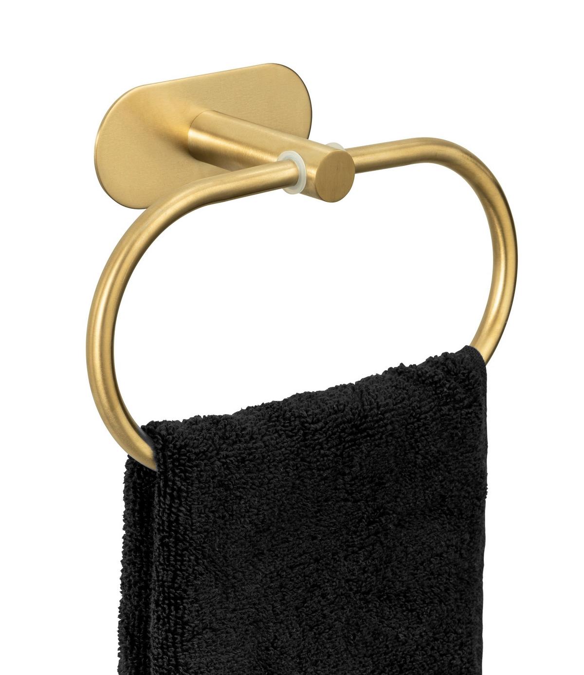 Handtuchhalter in Goldfarben - Goldfarben, LIFESTYLE, Metall (20,5/12,5/7,5cm) - Mömax