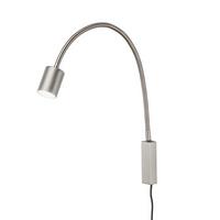 LED-Wandleuchte Justi Nickelfarben max. 4 Watt - Nickelfarben, KONVENTIONELL, Metall (6/6/52cm) - Fischer & Honsel