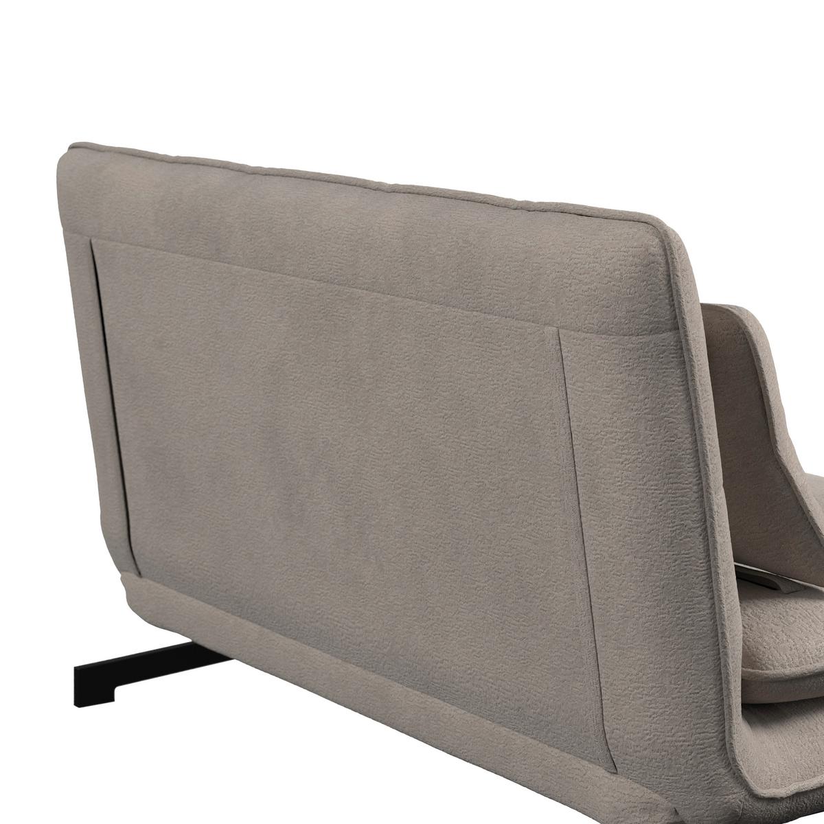 Kanapéágy Luna - bézs/fekete, Modern, textil/fém (142/62/40cm) - Bessagi Home