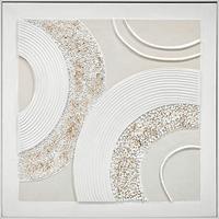 Leinwandbild Lory Weiss/beige Ca. 82x82x4,5cm - Weiss/Beige, Konventionell, Holz/Kunststoff (82/82/4,5cm) - Mömax