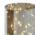 Windlicht Niclas inkl. Led Ø/h ca. 9/20 cm - Silberfarben, MODERN, Glas (9/20cm) - Mömax modern living