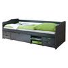 Postelja S Predali Marlies, Temno Siva, Masiva, 90x200 - temno siva, Moderno, les (90/200cm) - MID.YOU