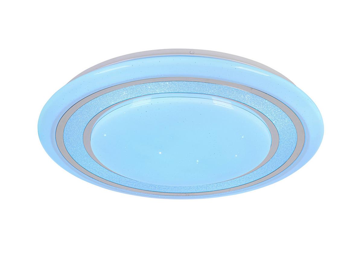 Led Mennyezeti Lámpa Giesbert - króm/fehér, Modern, műanyag/fém (55/8cm) - Premium Living