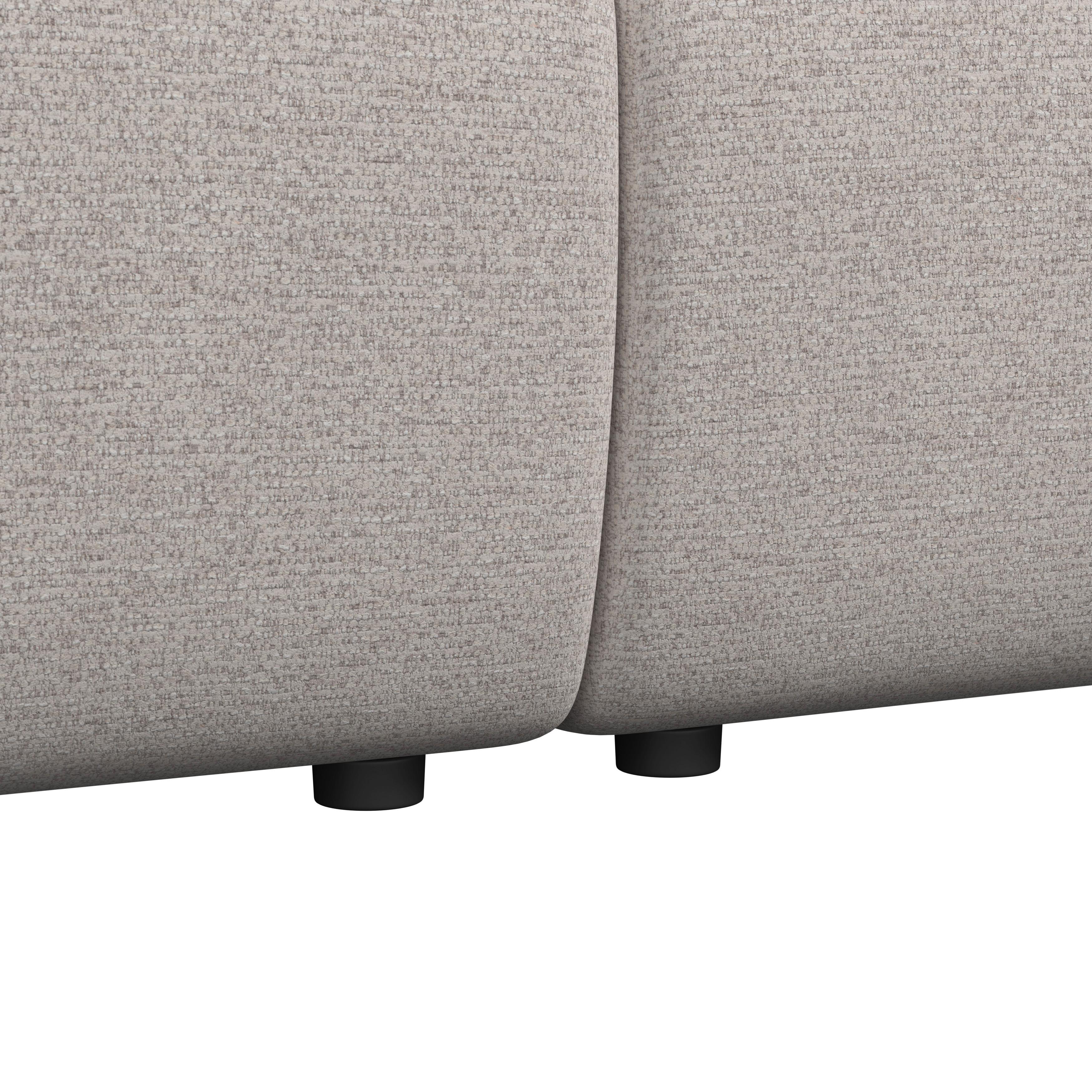 HÖRNSOFFA MARLO - svart/cremefärgad, Modern, trä/textil (263/162cm) - Bessagi Home