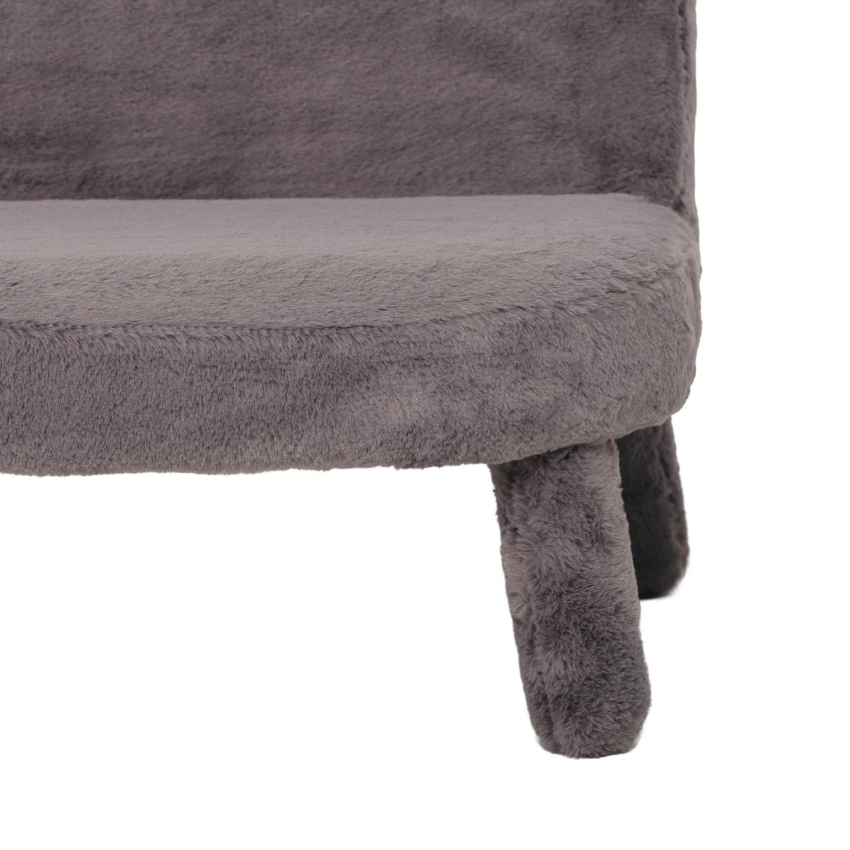 Kindersitzbank Corto Grau - Grau, MODERN, Holz/Textil (84/48/45cm) - Mömax