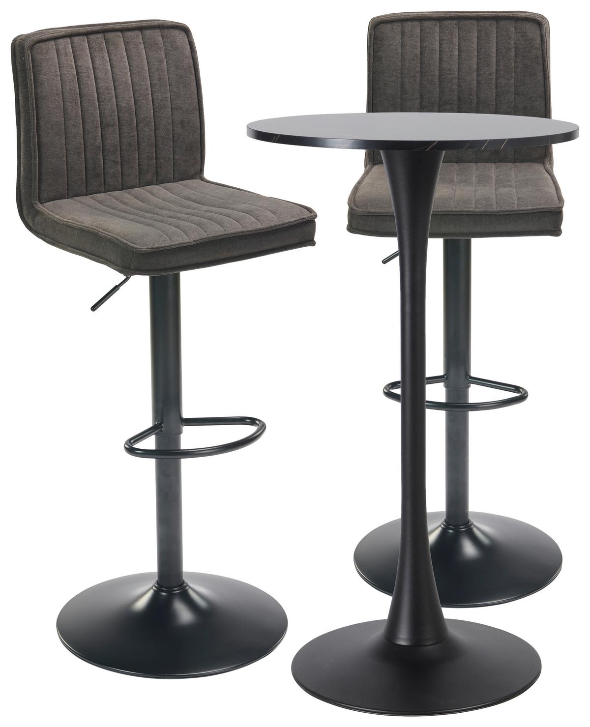 Bartisch Moritz Schwarz - Schwarz, MODERN, Holzwerkstoff/Metall (60/105cm) - Mömax