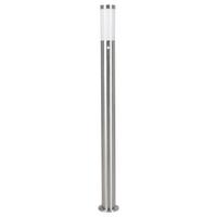 Wegeleuchte Helsinki H-1100 Weiss - Weiss/Edelstahlfarben, Basics, Kunststoff/Metall (7,5/110cm) - Eglo