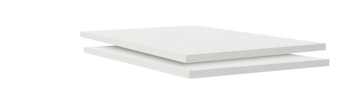Einlegebodenset "UNIT" in Weiß - Weiß, MODERN, Holzwerkstoff (44,5/1,8/54,4cm) - Based