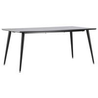 ESSTISCH DIPP - Schwarz, Design, Holzwerkstoff/Metall (180/90/75cm) - Livetastic