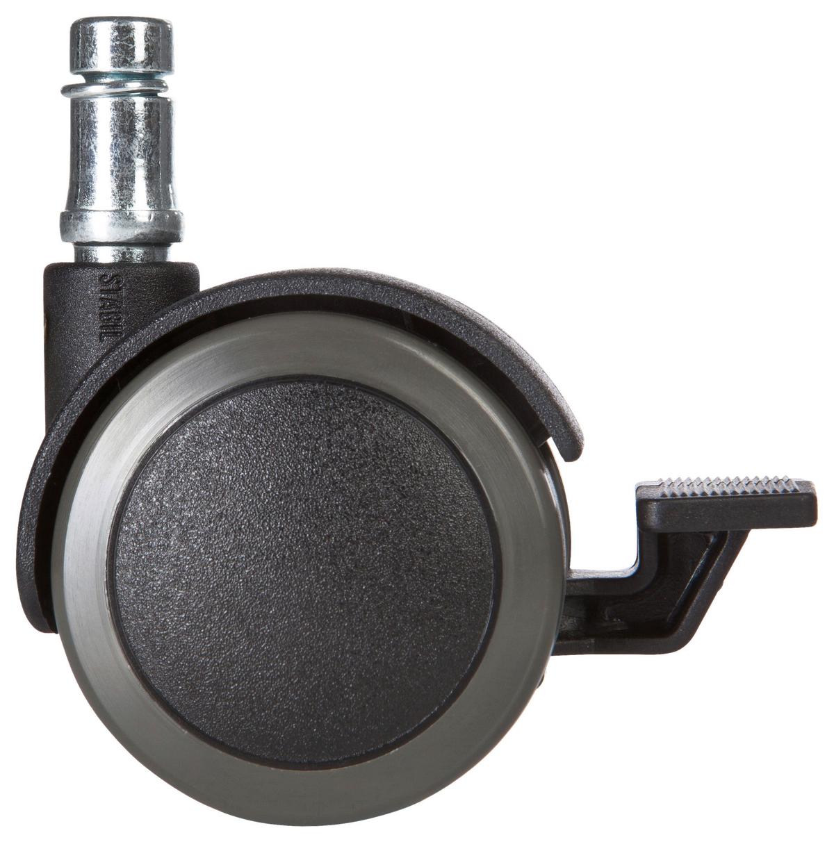 Set Kolesc Za Vrtljivi Stol Rolo Stop, 5-Delni - črna, Basics, kovina/umetna masa (5,1/6/5cm) - MID.YOU
