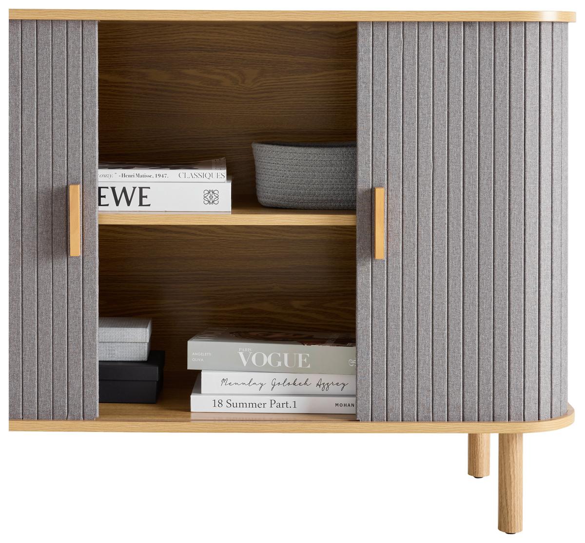 Kommode Arvid Grau/Naturfarben - Naturfarben/Grau, MODERN, Holz/Holzwerkstoff (100/75/40cm) - Mömax