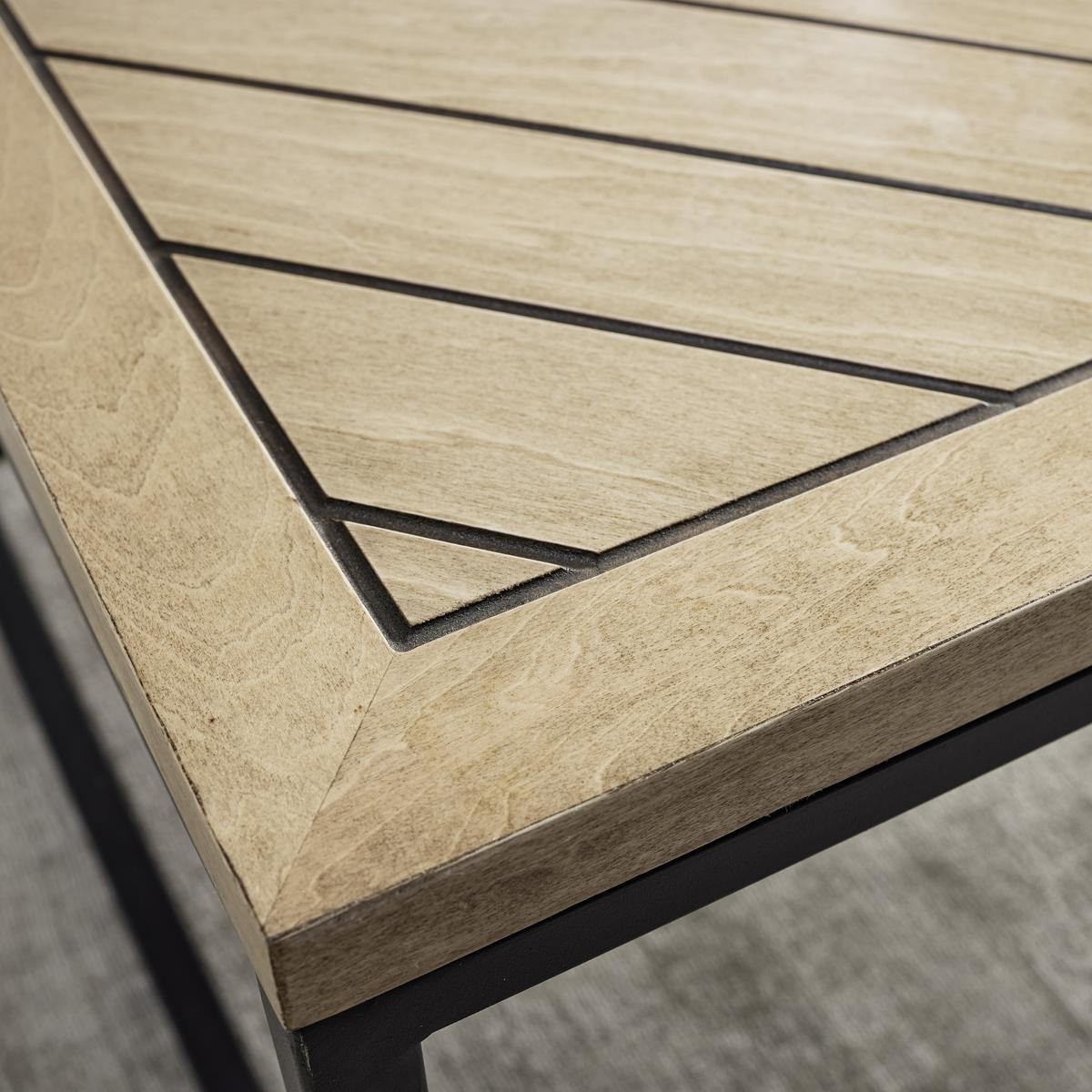 Couchtisch Catalina Eichefarben Teilmassiv - Eichefarben/Schwarz, MODERN, Holz/Holzwerkstoff (120/60/40cm) - Bessagi Home