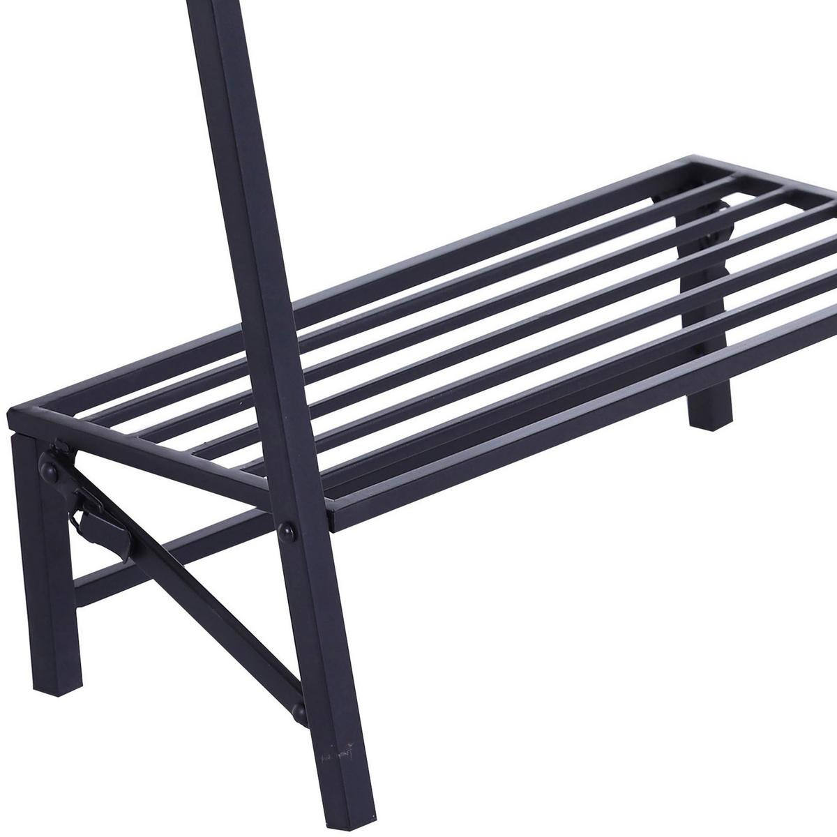 Wandgarderobe in Schwarz - Schwarz, MODERN, Glas/Metall (45/170/20cm) - Mömax