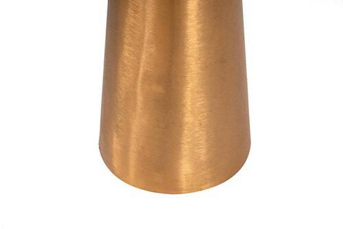 BEISTELLTISCH BEISTELLTISCH MORRISON 525 - Graubraun/Goldfarben, Trend, Metall (51/51/50cm) - Kayoom