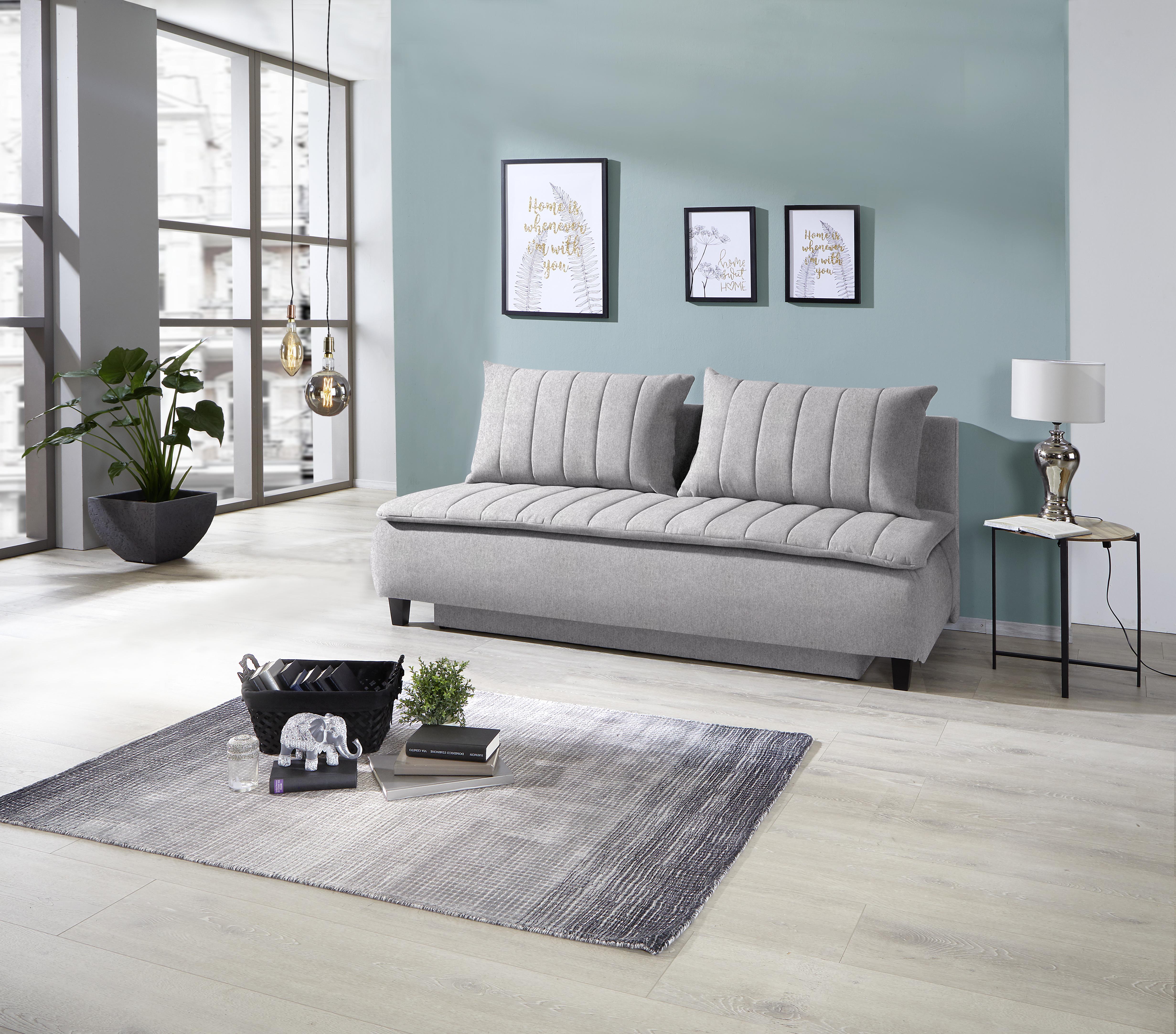 Canapea boxspring MARINO - grej, Modern, textil (208/102/96cm) - Luca Bessoni