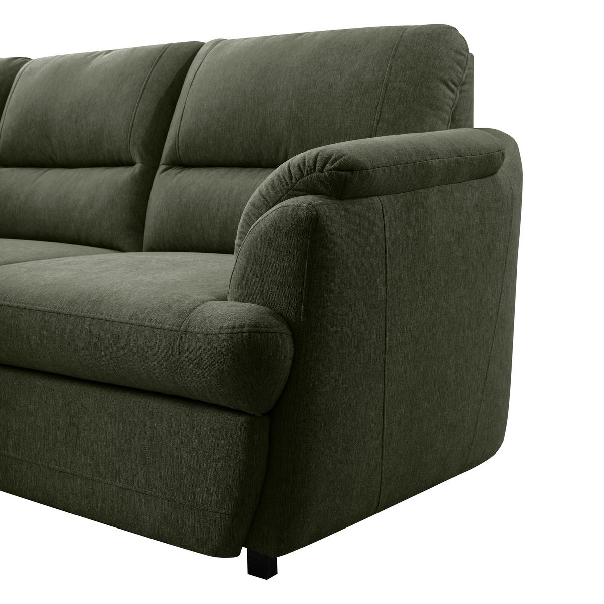 Kutna Garnitura Gusto - zelena/crna, Basics, tekstil/drvo (200/240cm) - Modern Living
