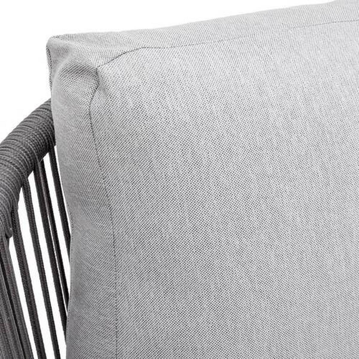 Kerti Karosszék Lábtartóval Norah - szürke, Modern, textil/fém (80/75/142cm) - Bessagi Garden