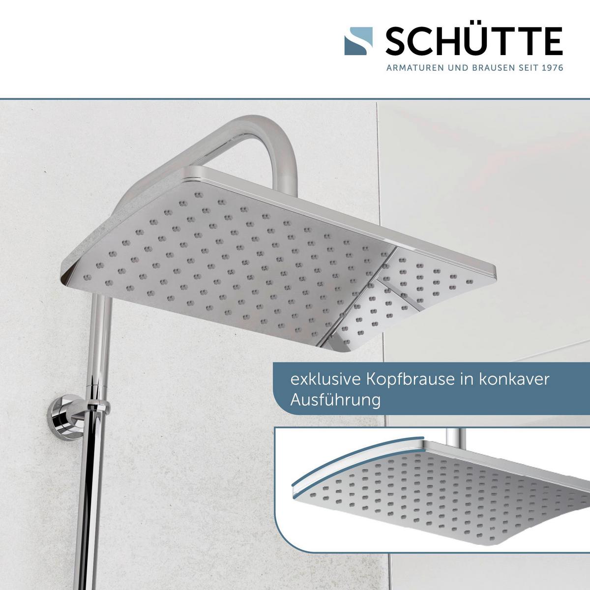 ZESTAW Z DESZCZOWNICĄ 60660 - kolor srebrny/kolor chromowy, Basics, tworzywo sztuczne/metal (32/97/54cm) - Schütte