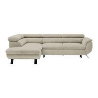 Ecksofa Raven Greige - Greige/Schwarz, MODERN, Textil/Metall (198/257cm) - Mömax