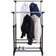 Cuier Mobil Tacitus - culoare crom/negru, Modern, metal (81/118-160/43cm) - Ombra Cuier Mobil Tacitus - culoare crom/negru, Modern, metal (81/118-160/43cm) - Ombra