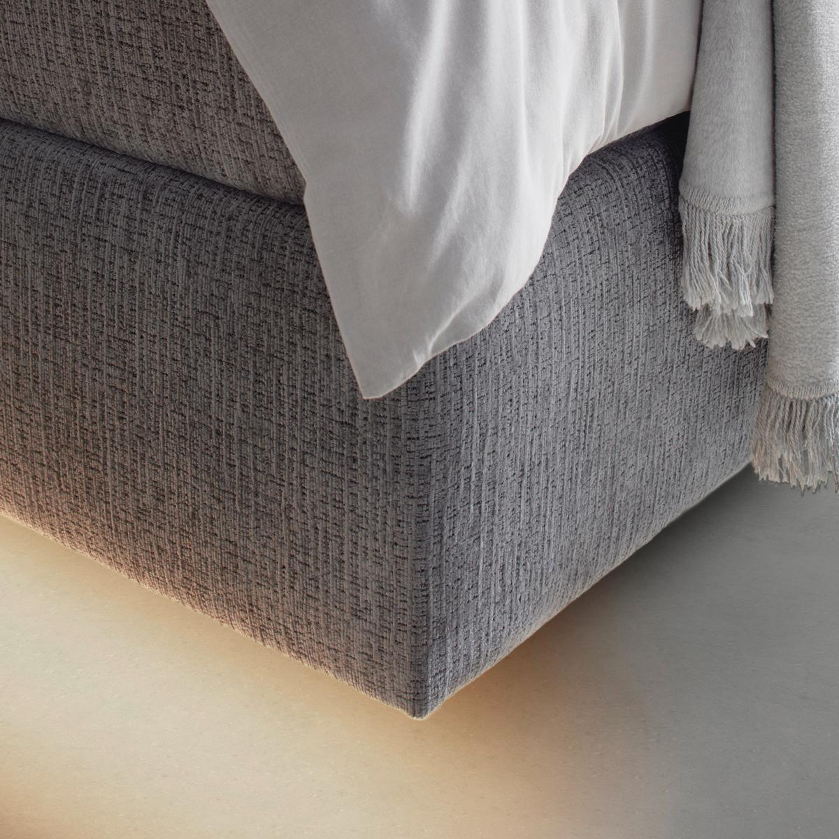 Boxspringbett Brooklyn Hellgrau ca. 160x200cm - Hellgrau/Schwarz, KONVENTIONELL, Holz/Holzwerkstoff (160/200cm) - Premium Living