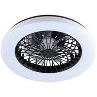 WENTYLATOR SUFITOWY PERUGIA - czarny/biały, Trend, tworzywo sztuczne (48,5/14cm) - Mican
