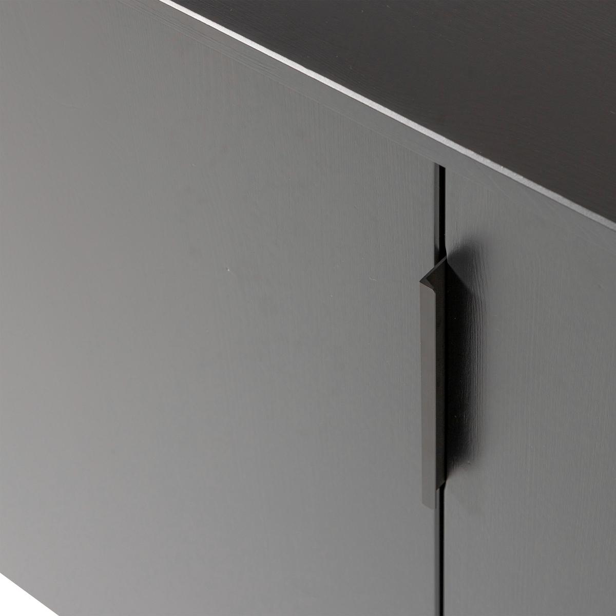 Sideboard Gunnar Schwarz B: 201 cm - Schwarz, Design, Holz/Metall (201/85/44cm) - Livetastic