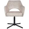 STOL MED ARMSTÖD VALLETTA - svart/cremefärgad, Klassisk, metall/textil (64/85/61cm) - Premium Living