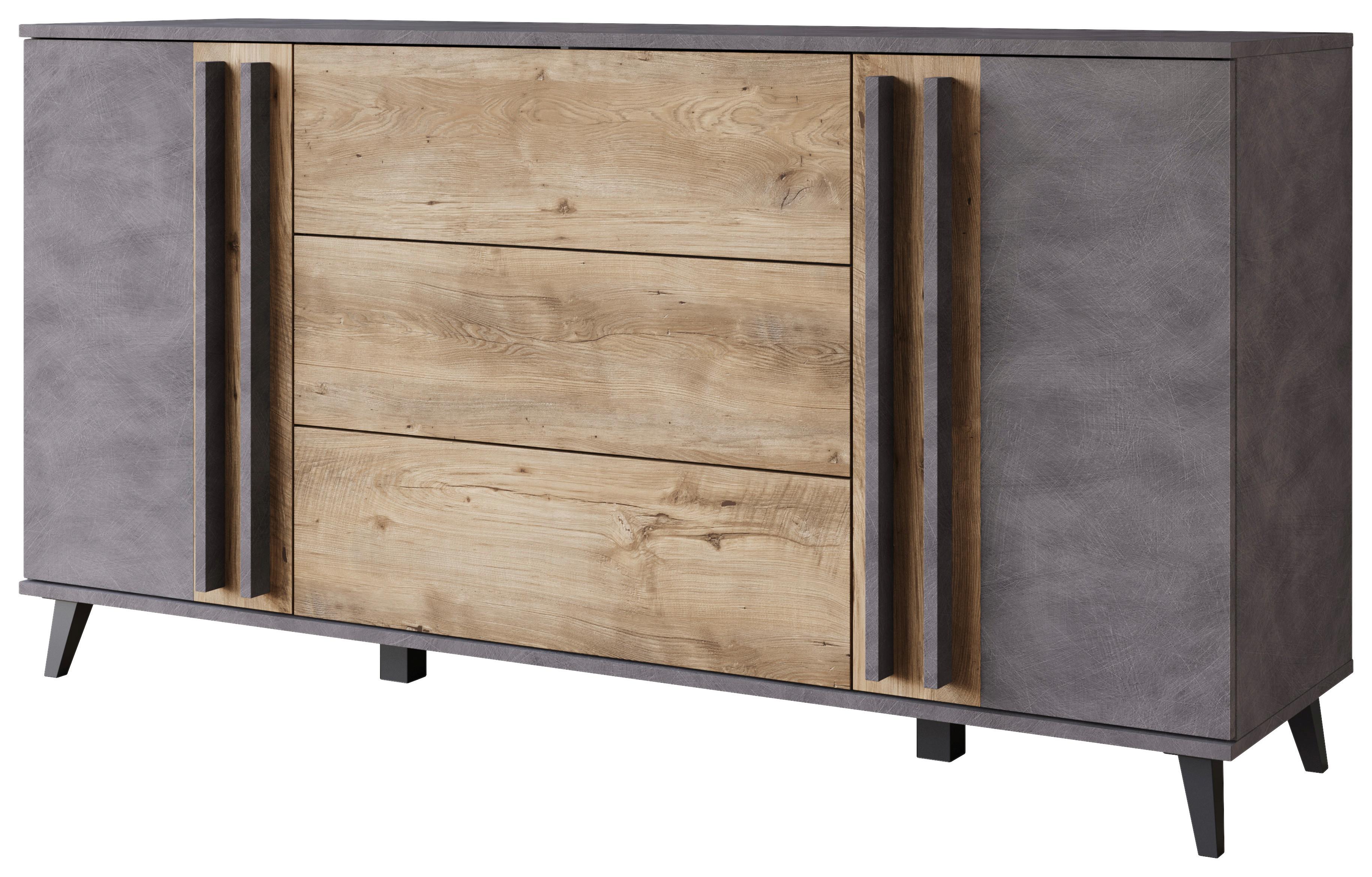 Sideboard Helsinki Anthrazit /Kastanienfarben B: 150cm - Kastanienfarben/Anthrazit, Trend, Holzwerkstoff/Kunststoff (150/77,8/39,5cm) - P & B
