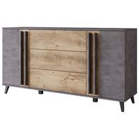 Sideboard Helsinki Anthrazit /Kastanienfarben B: 150cm - Kastanienfarben/Anthrazit, Trend, Holzwerkstoff/Kunststoff (150/77,8/39,5cm) - P & B