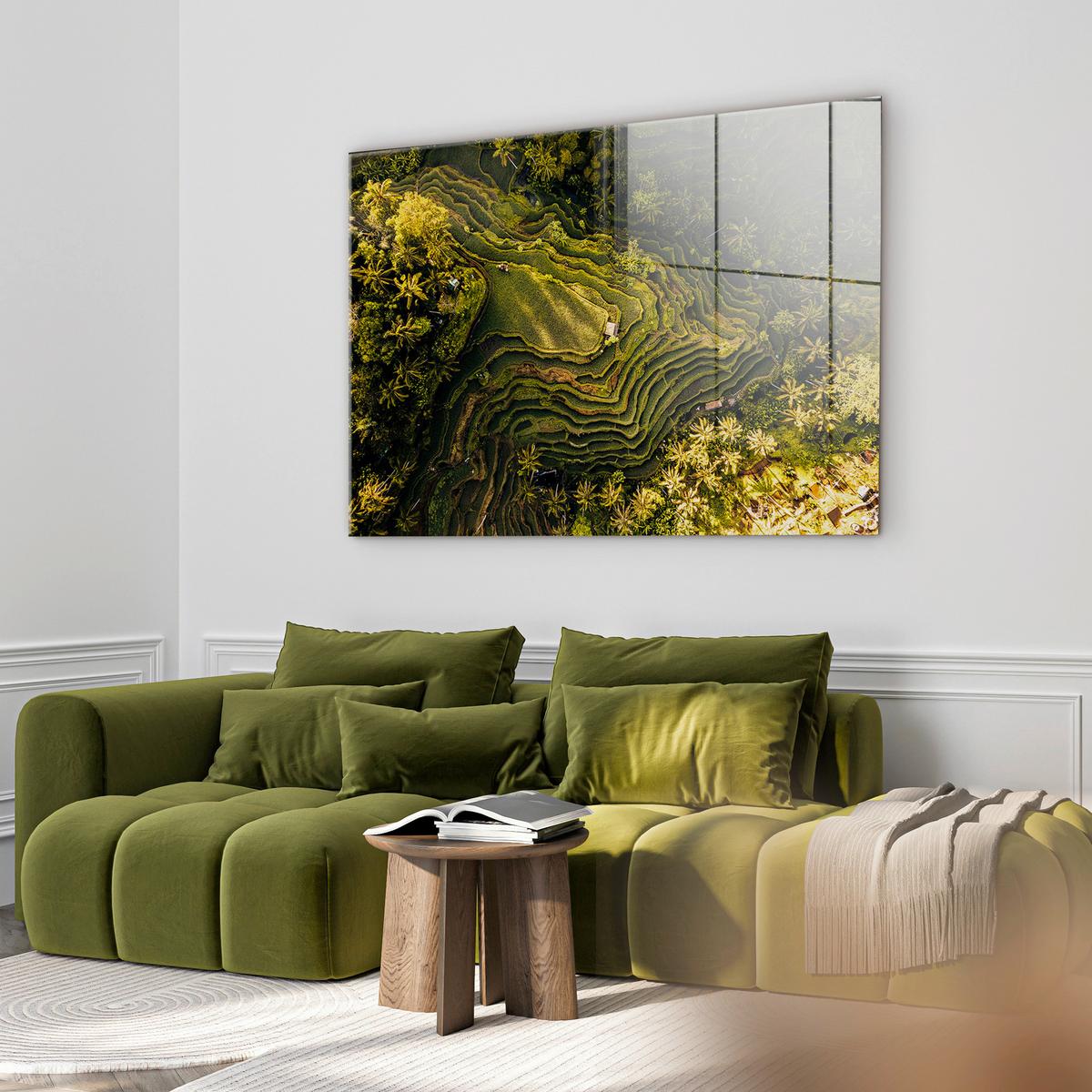 Glasbild Multicolor ca. 120x80cm - Multicolor, Basics, Glas/Papier (120/80cm)