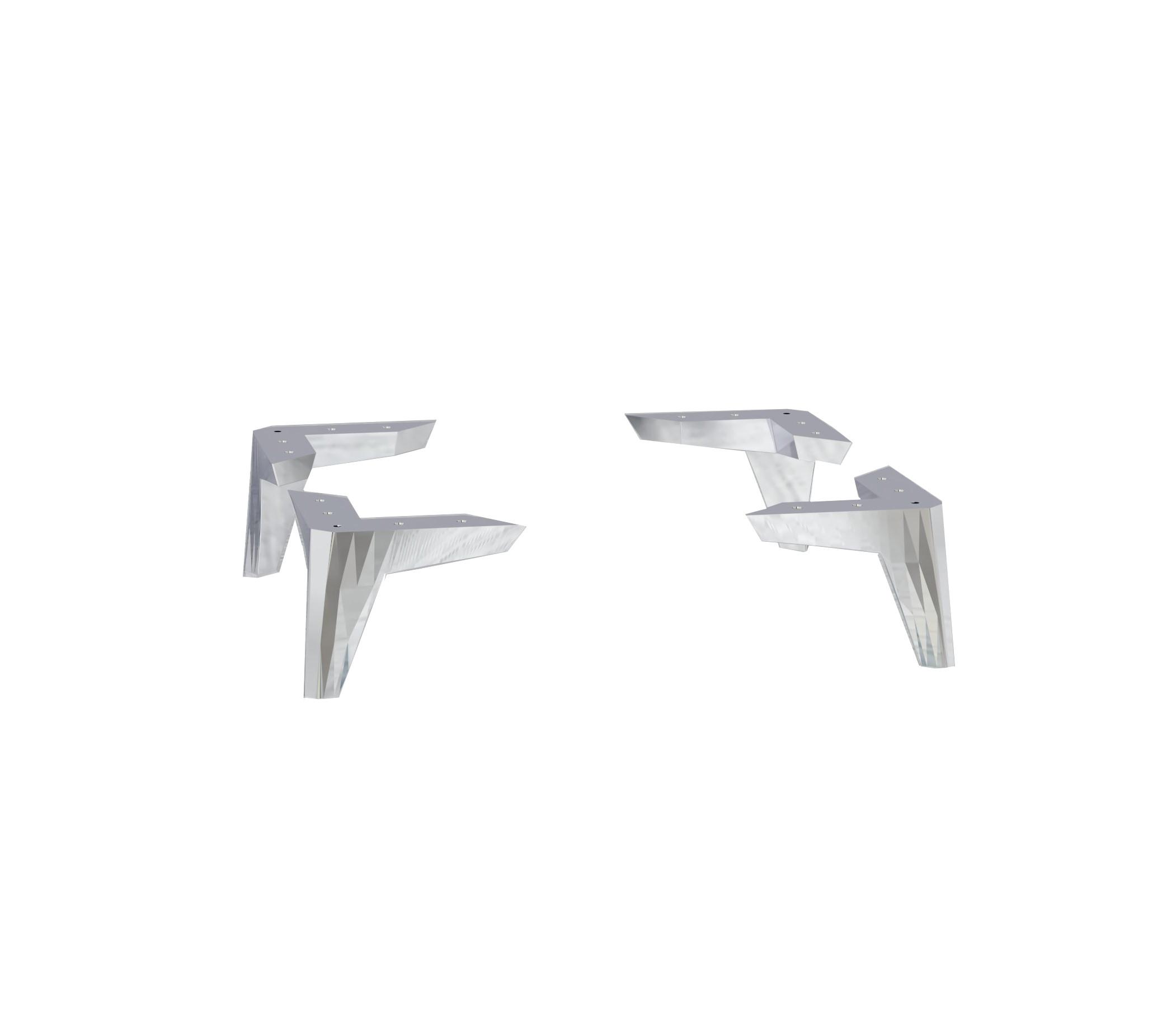 FUSSSET UNIT-ELEMENTS -BASED- - Chromfarben, MODERN, Kunststoff (12cm) - Based