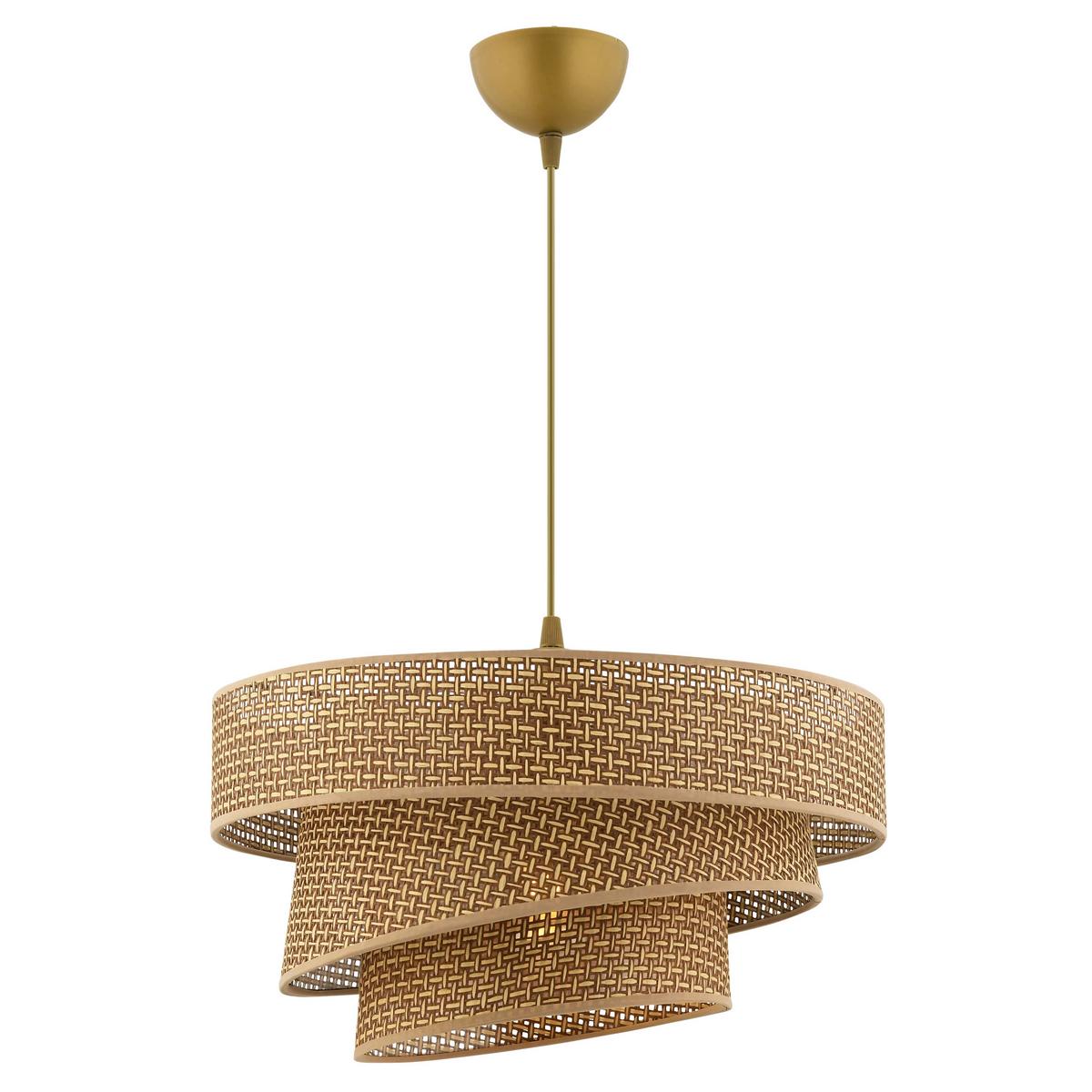 LAMPA WISZĄCA COUPER HAZERAN - BEIGE - beżowy, Design, metal/tkanina (40/72cm) - P & B